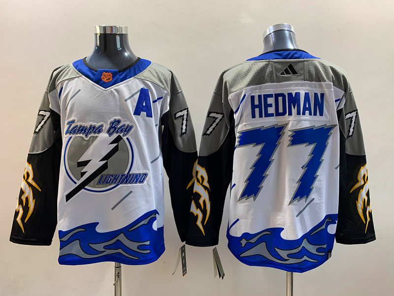 Men's Tampa Bay Lightning Victor Hedman #77 White Home Breakaway Jersey